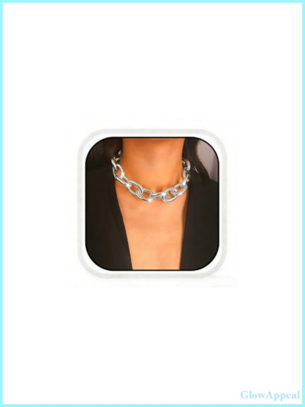 Cuban Link Choker Necklace Alloy Chain Jewelry for Women